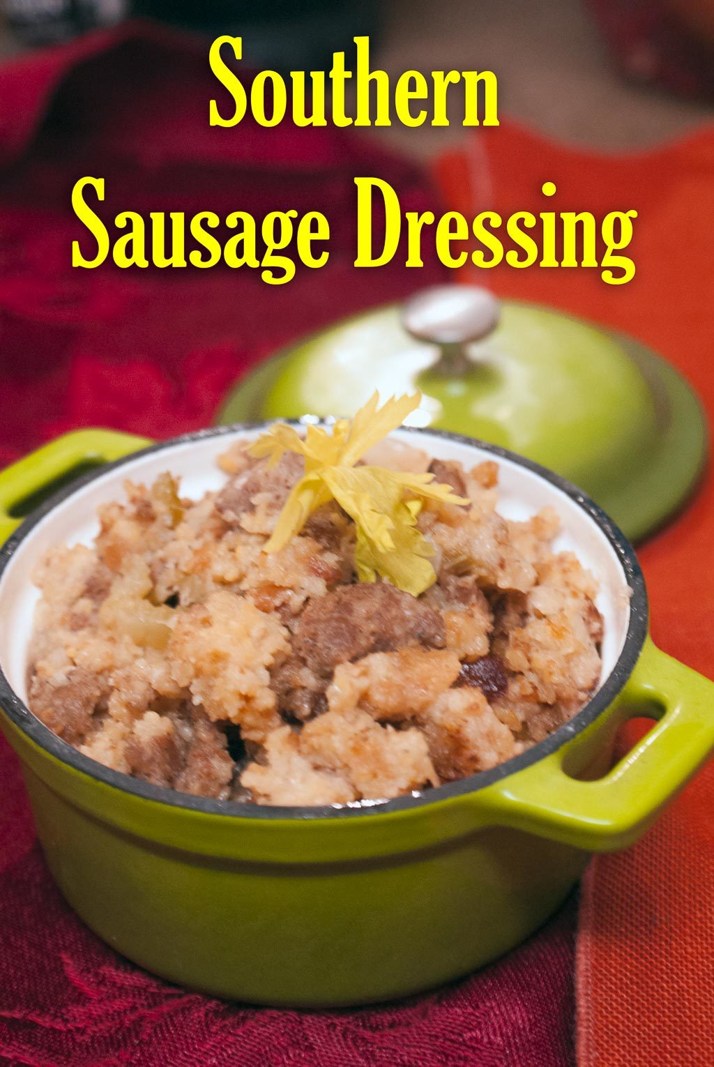 Nothing screams Southern cooking like Sausage Dressing. (Or Sausage Stuffing, if you like.) It's the perfect side for Turkey, Pork, chicken, or just on it's own. Add some gravy and you're golden!