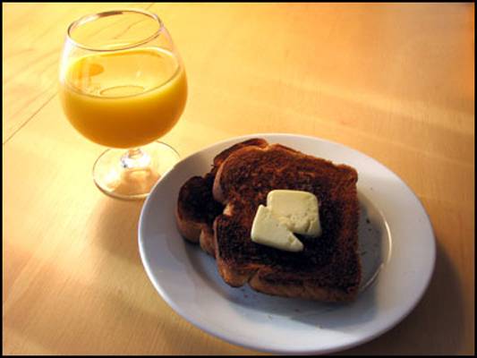 Burned Toast and Orange Juice