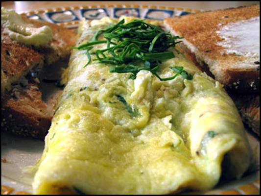 Basil and Spinach Omelet with Muenster Recipe