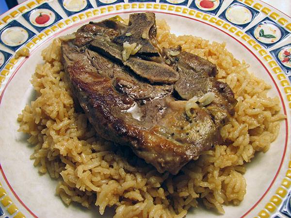 Lamb Chops with Rosemary, UGLI Fruit and Rice Recipe