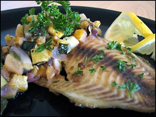 Baked Tilapia with Zucchini and Yellow Squash Recipe