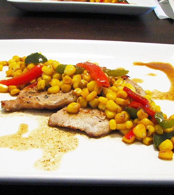 Pan Seared Pork Loin Chops with Corn Chutney Recipe