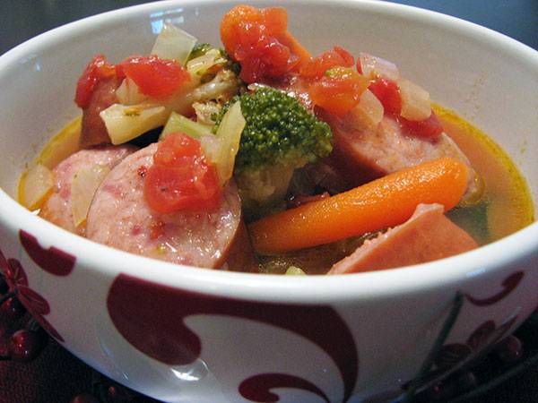 Spicy Kielbasa and Vegetable Soup recipe