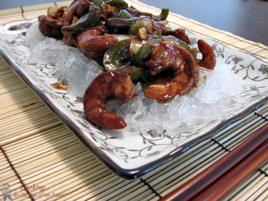 Stir Fried Shrimp with Cellophane Noodles Recipe