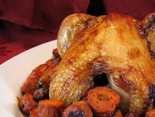 Roast Chicken with Honey-Apricot Glaze Recipe