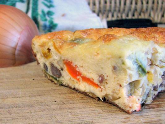 Sausage and Cheese Frittata Recipe