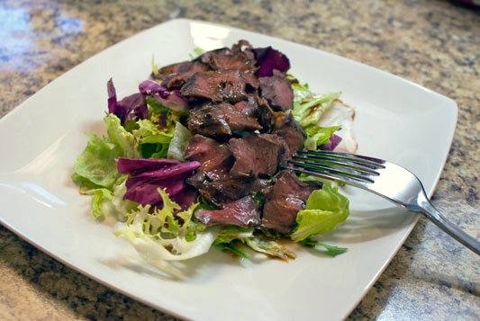 Asian Marinated Grilled Beef Heart Salad