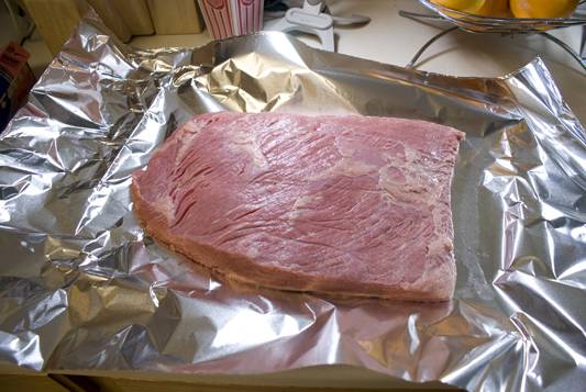 how to make oven smoked brisket - step one