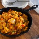 Puerto Rican Arroz con Pollo, a perfect quick meal for any time of year.