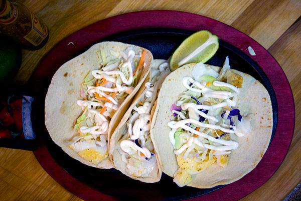 Fish Tacos with Spicy Sour Cream