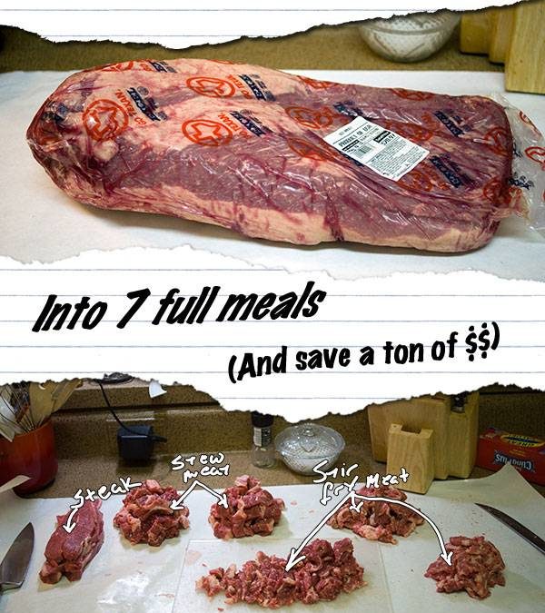 How-To: Turn a Whole Beef Brisket into 7 full meals and save a ton of money