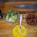 Beat eggs with salt and pepper Beat eggs with salt and pepper