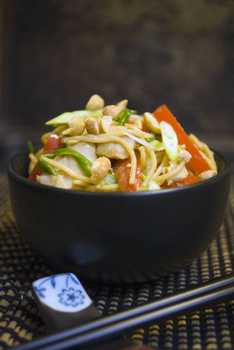 Thai Turkey and peanut noodles - Take your leftover turkey to the far East with this simple recipe.