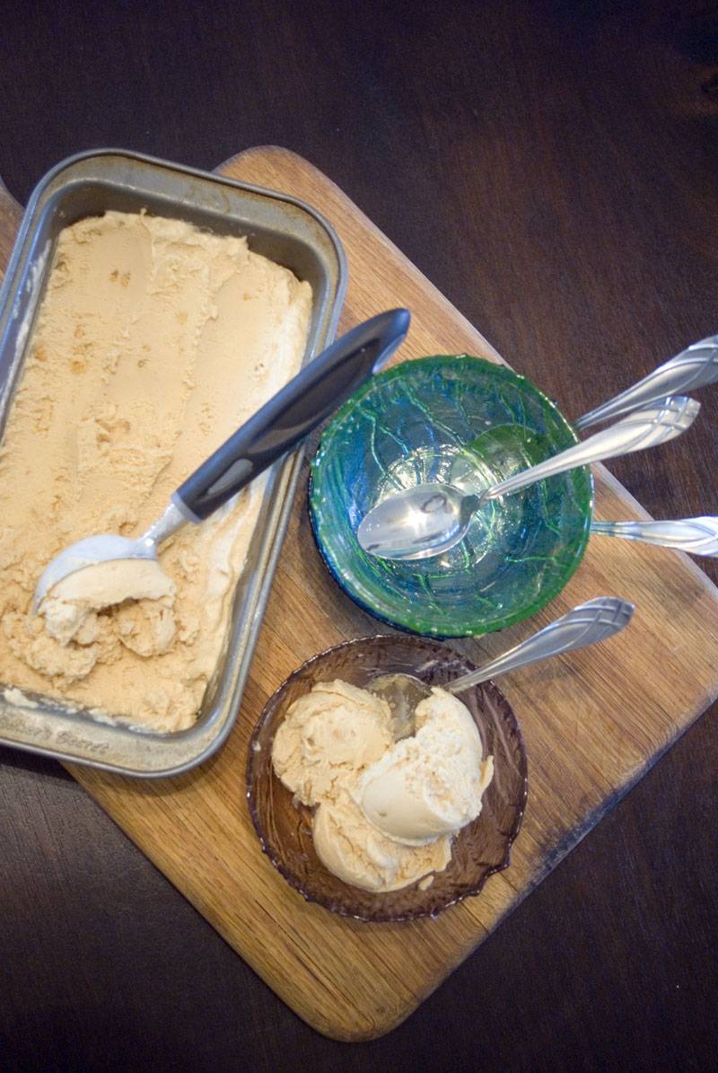 peanut butter brittle ice cream - quick, simple and elevated peanut butter ice cream