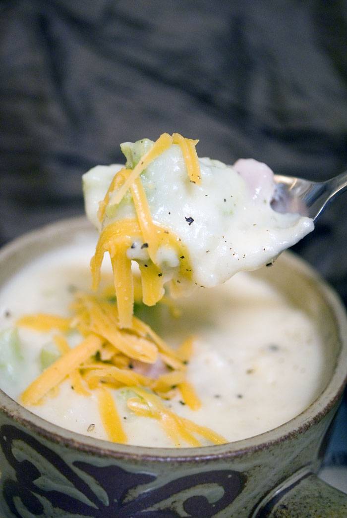 Cheesy potato soup with ham and broccoli - A great, warming meal for any occasion