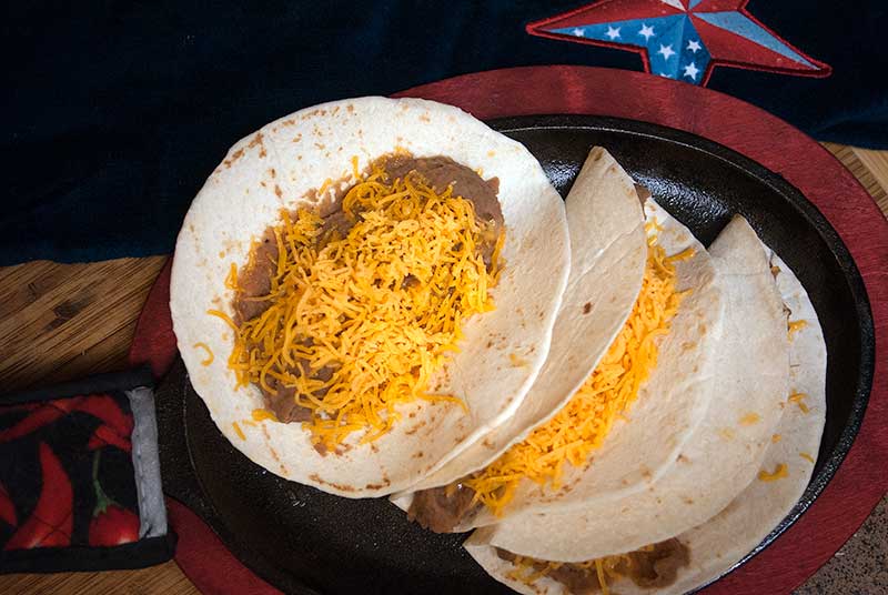 Bean and Cheese breakfast Tacos, San Antonio Style