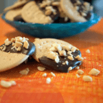 Chocolate Dipped Cookies with Peanuts Chocolate Dipped Cookies with Peanuts