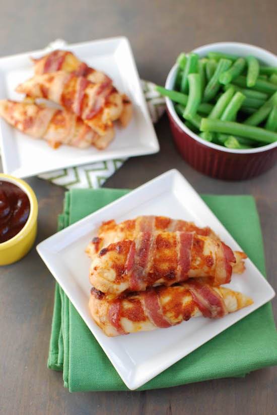 Sweet and Spicy Bacon Wrapped Chicken - 100 easy chicken recipes