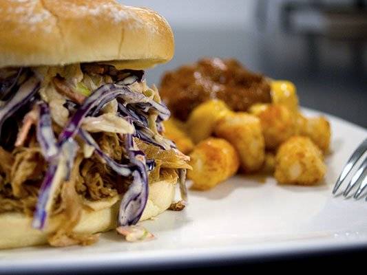 Leftover Pulled Turkey Sandwiches with Rainbow Slaw - The ultimate leftover turkey recipe