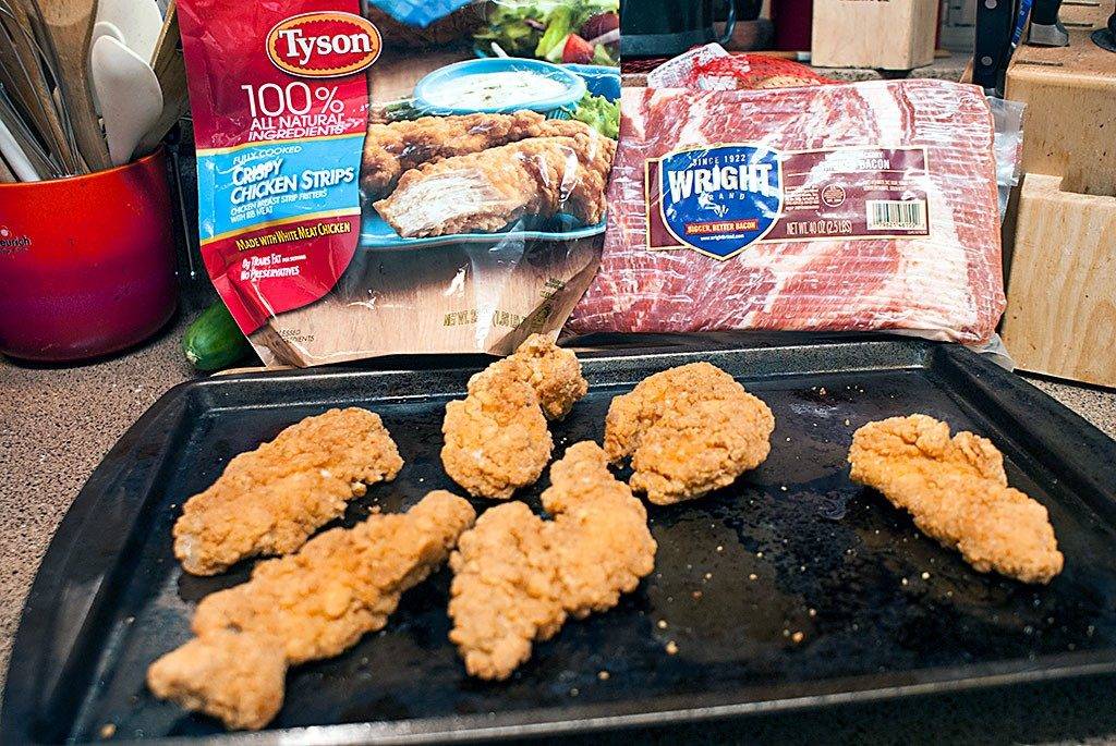 Tyson Chicken Strips cooked per directions