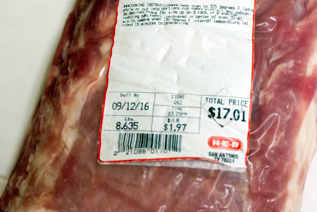 Buying a whole pork loin will save you quite a bit. We got ours for $1.97 per pound, but I've seen them going for as low as $1.49.