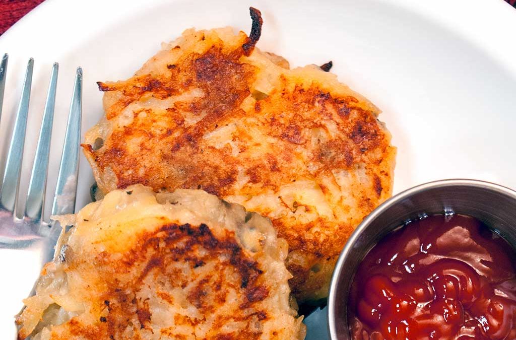 Super Crispy Parmesan Hash Browns (Sort of like Latkes, but different.)