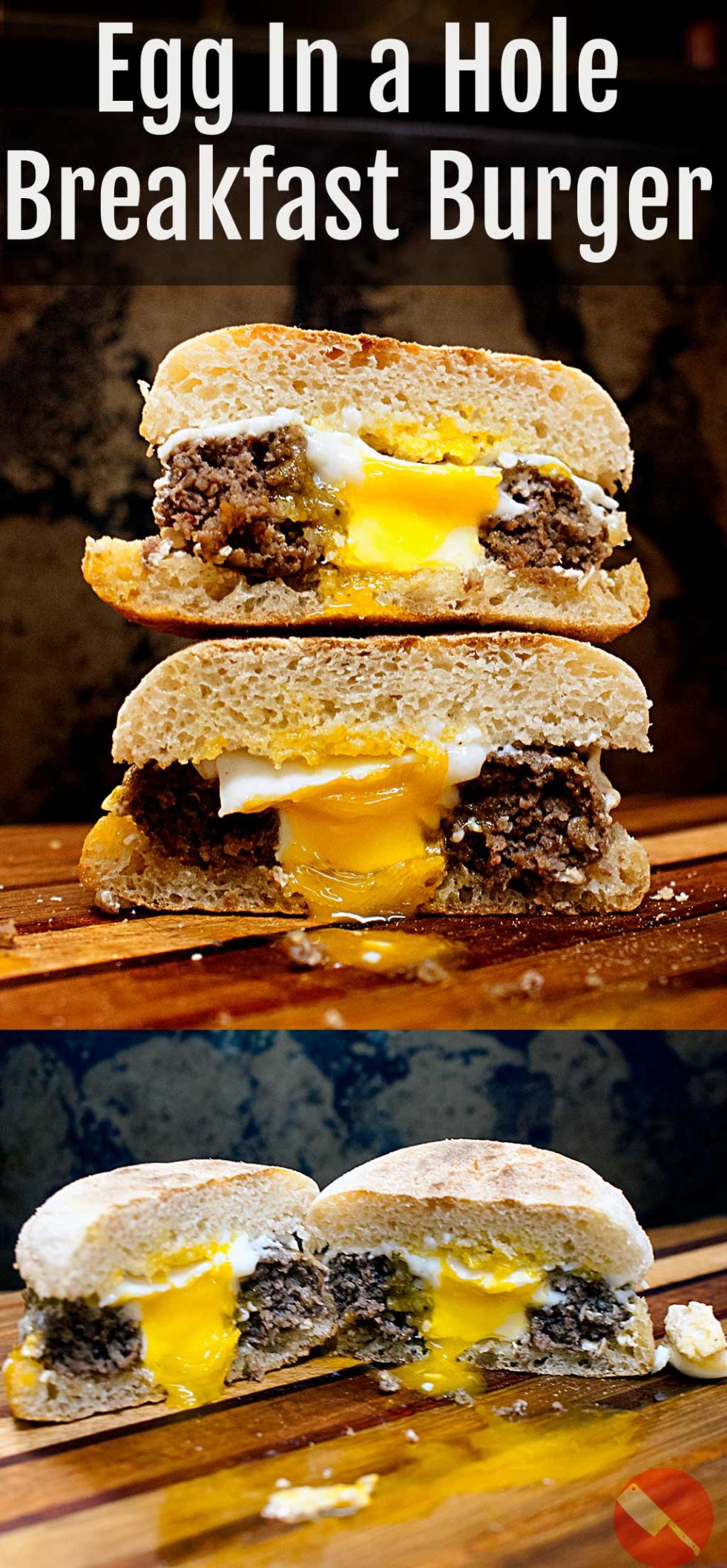 Egg in a Hole Breakfast Burgers The most fun you'll have at breakfast!