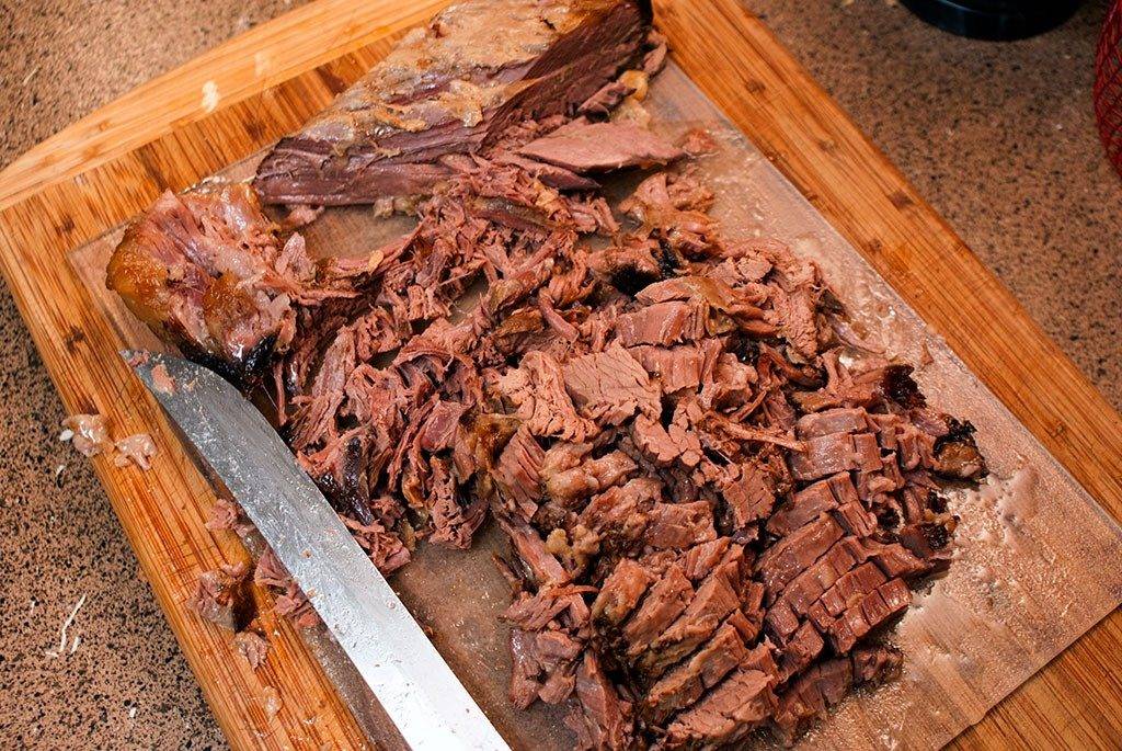 Chopped brisket is perfect for sandwiches