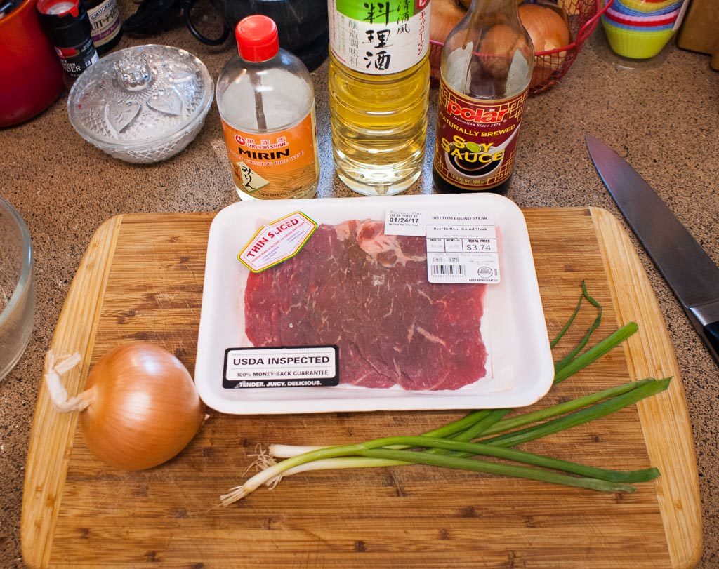 Some of the ingredients used in my Japanese inspired broccoli beef