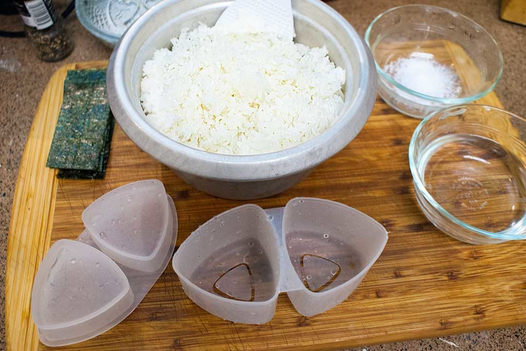 Getting ready to make onigiri