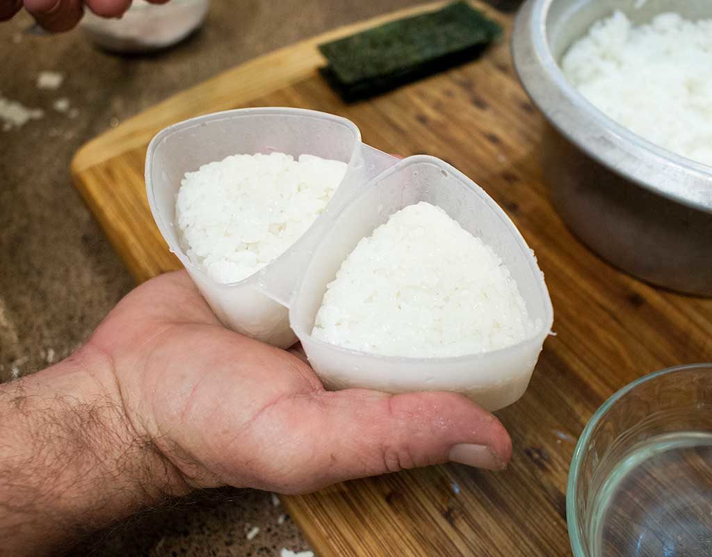 Japanese rice balls (onigiri) done