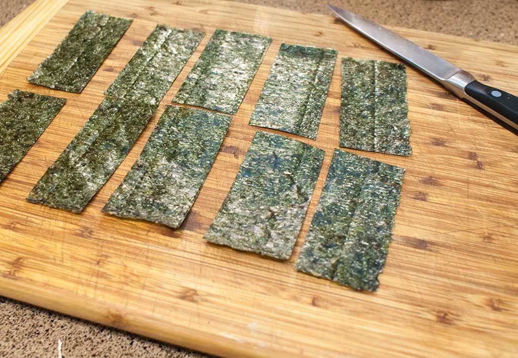 sushi nori cut in strips