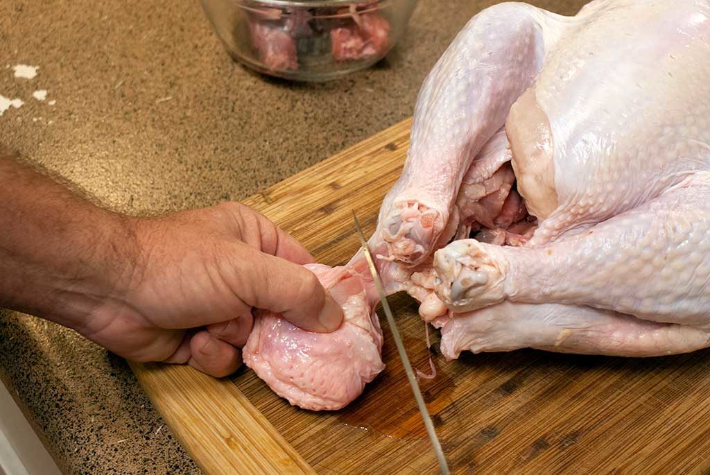 Cutting the tail off a turkey - How to butcher a turkey series