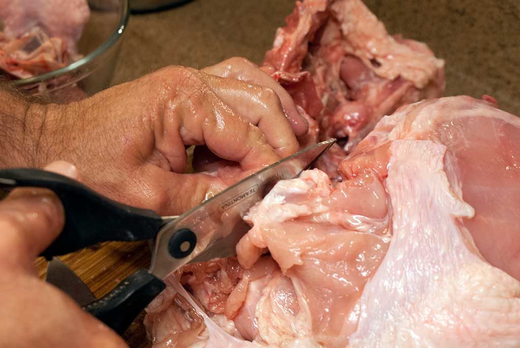 removing the whole breast - How to butcher a turkey series