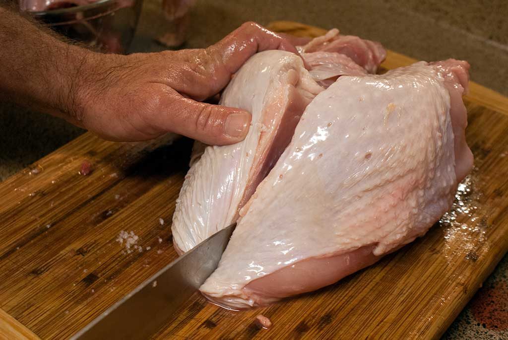 splitting a whole turkey breast - How to butcher a turkey series
