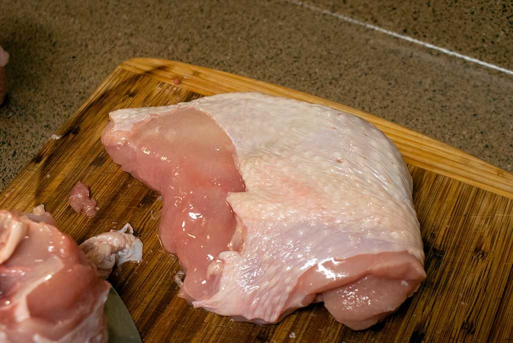 Skin on turkey half-breast - How to butcher a turkey series