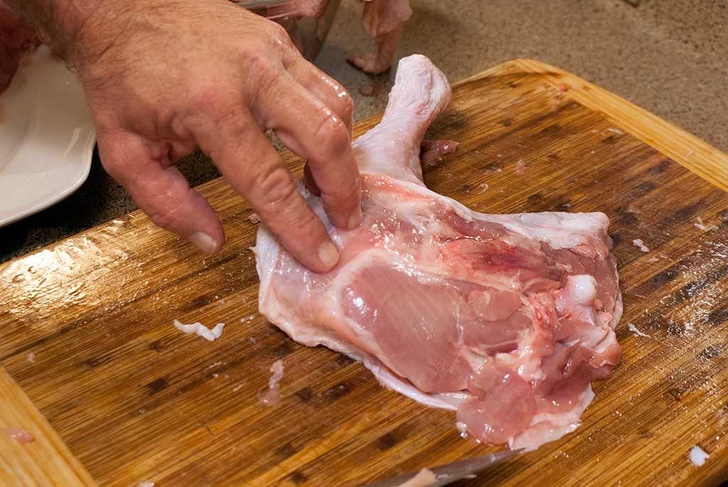 where to seperate the thigh from the drumstick - How to butcher a turkey series