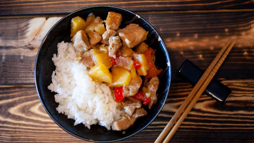 Pork and Pineapple Rice Bowls, a fast & delicious meal for any day of