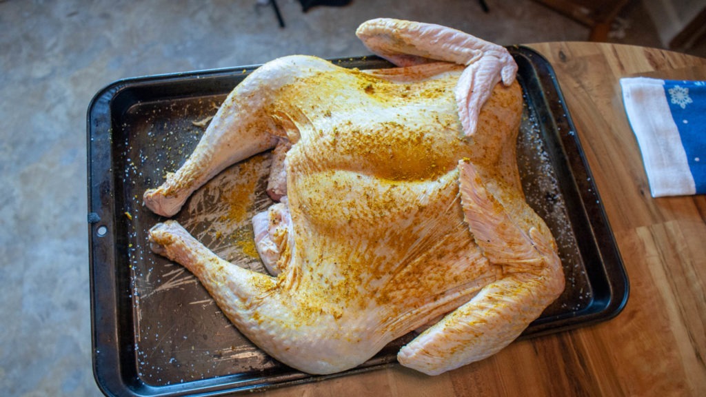 Seasoned whole  turkey