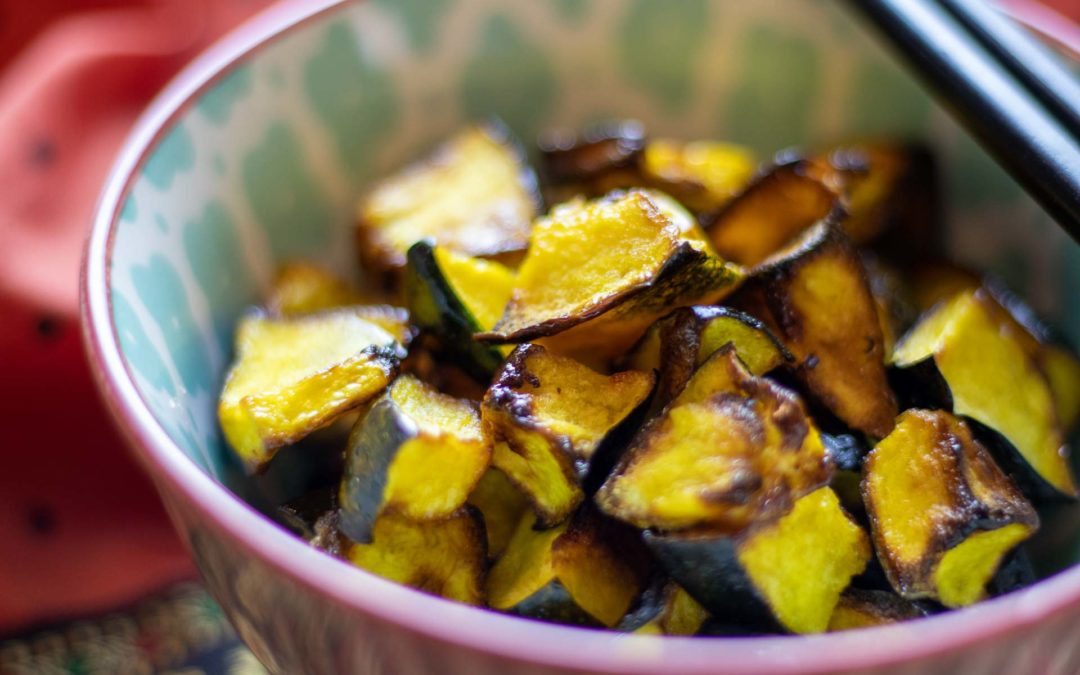 Air Fryer Roasted Acorn Squash with Honey (Oven Method included)