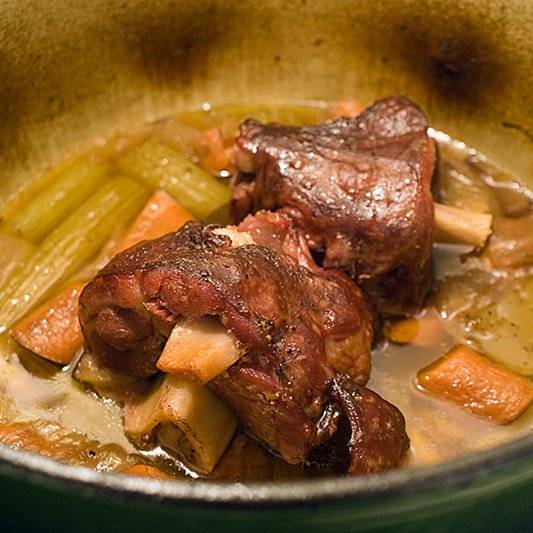 Braised Smoked Ham Shank with Beans and Rice Recipe