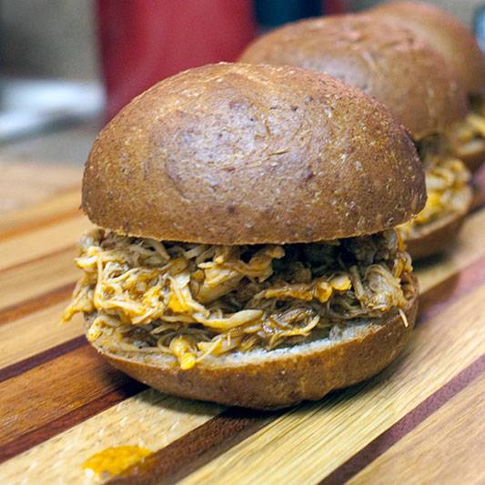 Leftover Pulled Chicken and Chipotle Sliders