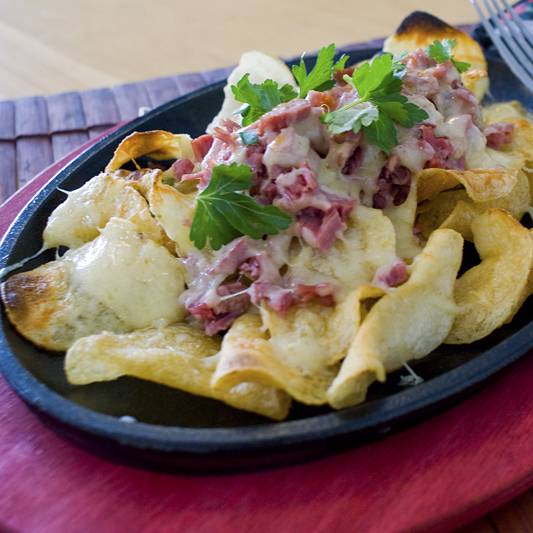 Corned Beef and Potato Nachos