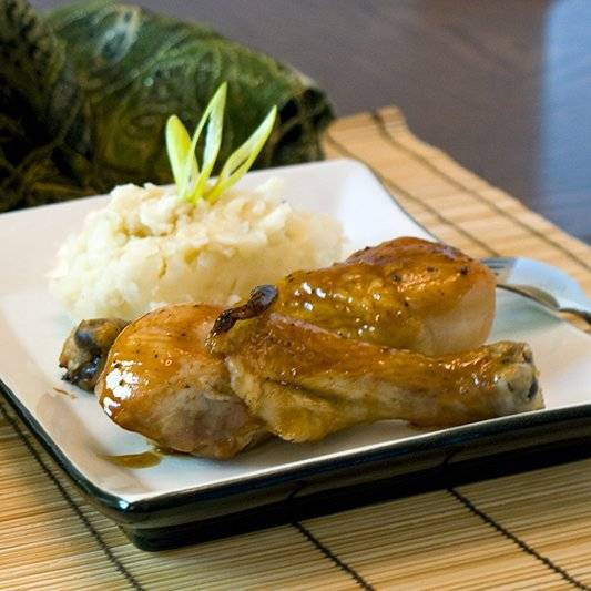 Hoisin Honey Glazed Chicken with Sesame Mashed potatoes