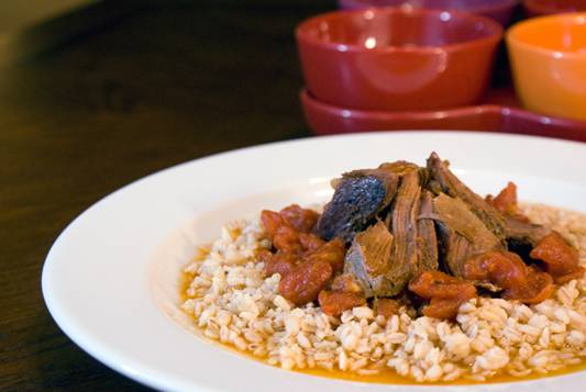 Tomato Braised Beef with Brown Rice and Barley Recipe