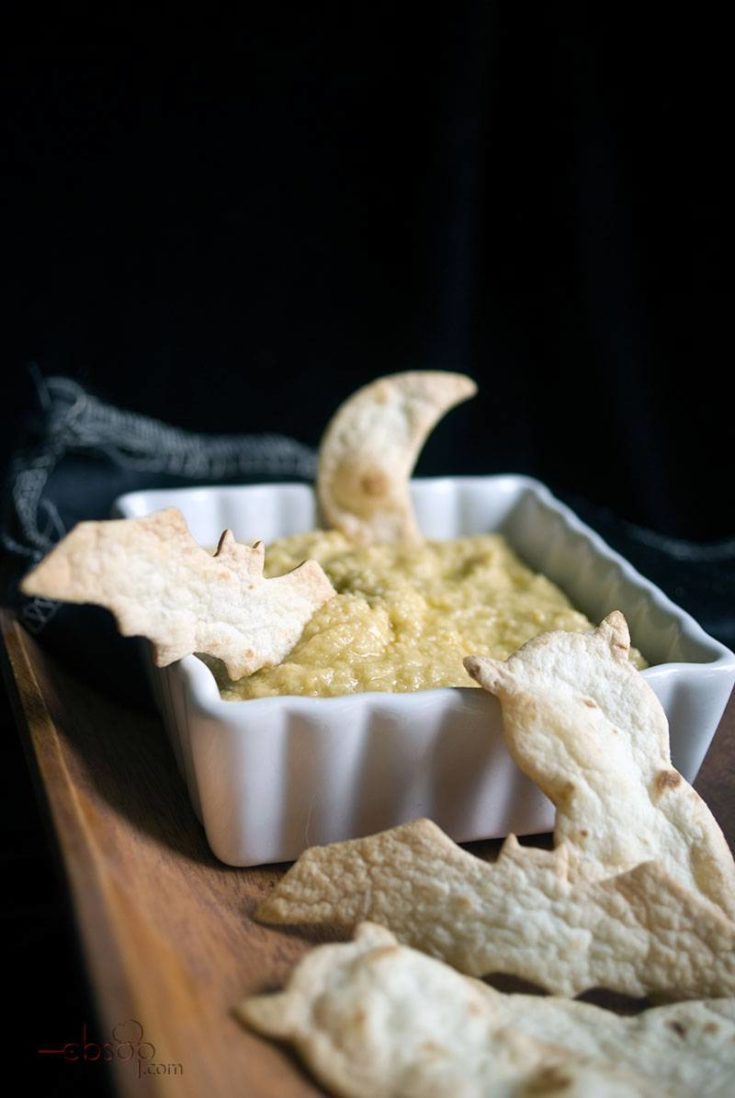 Beastie Shaped Baked Flour Tortilla Chips - A Spooky Halloween Snack