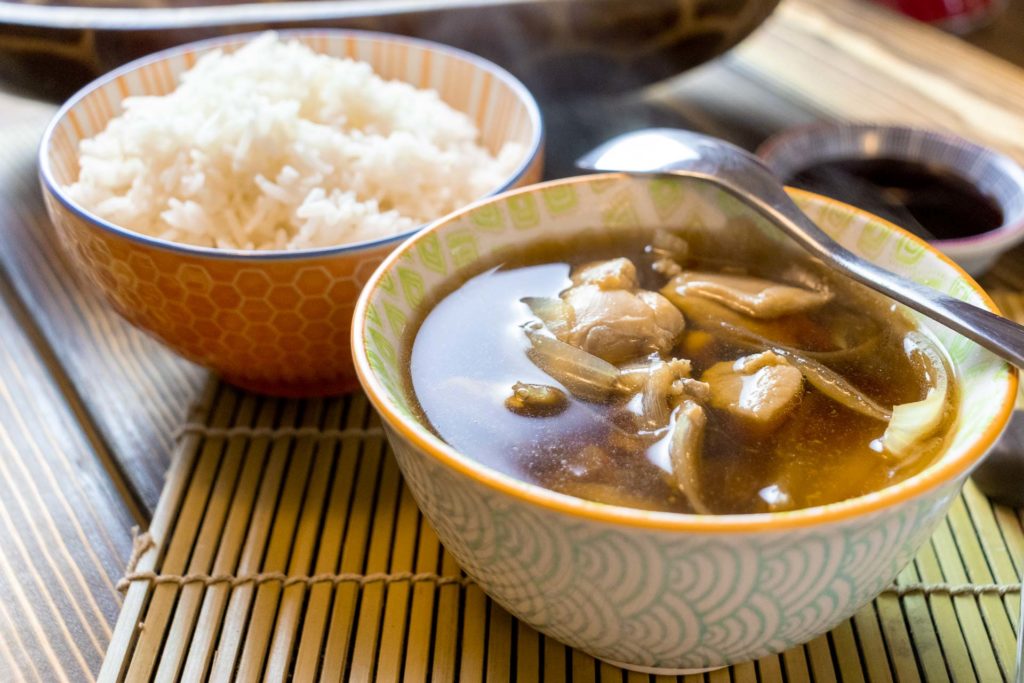 Simmered chicken and Onions - Japanese nimono style chicken